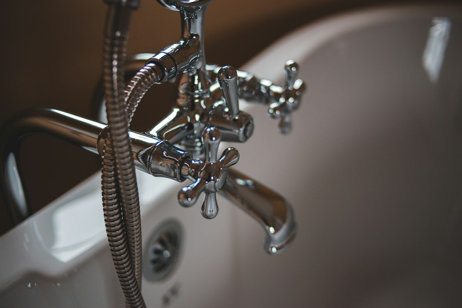 Plumber working on a water heater
